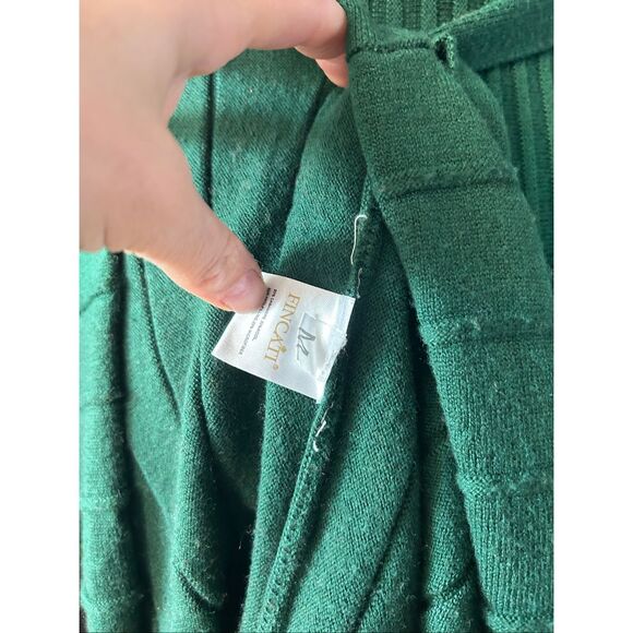 FINCATI Women Dresses Audrey Spring Autumn Belt Fitted Long cashmere & wool blen - Picture 6 of 6